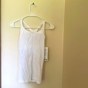 NWT Lululemon White Ebb to Street Tank Size 4